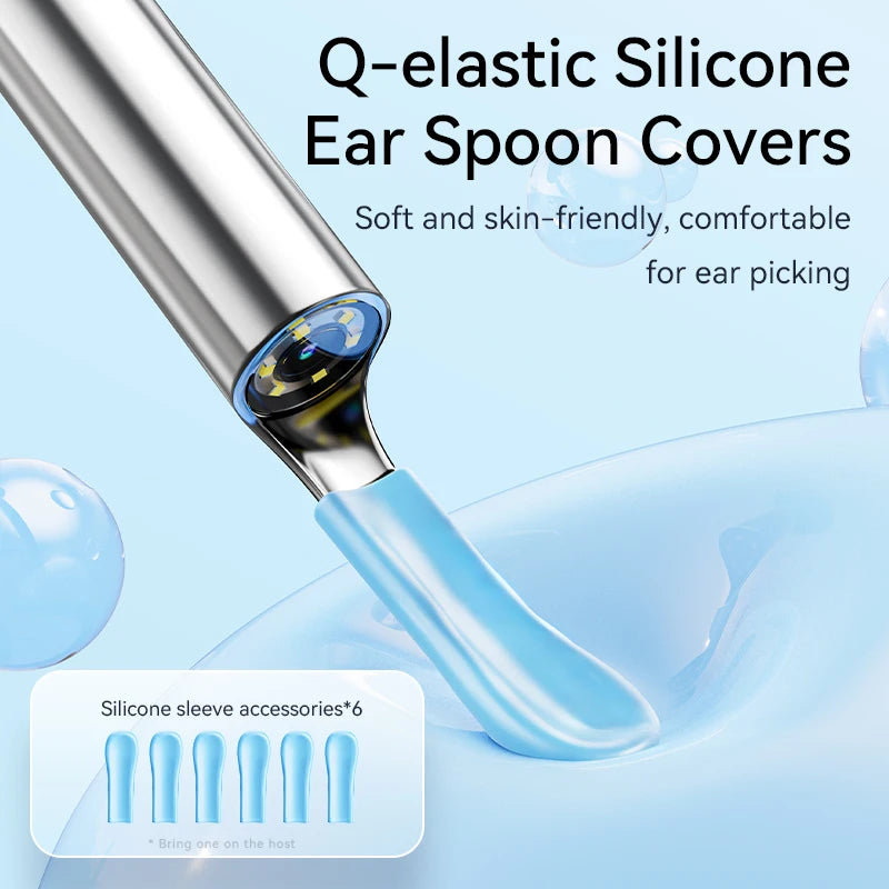 Smart visual ear cleaner with camera and led light